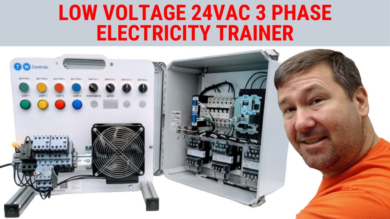 3 Phase Electrical Power Trainer with Low Voltage 24VAC Electricity