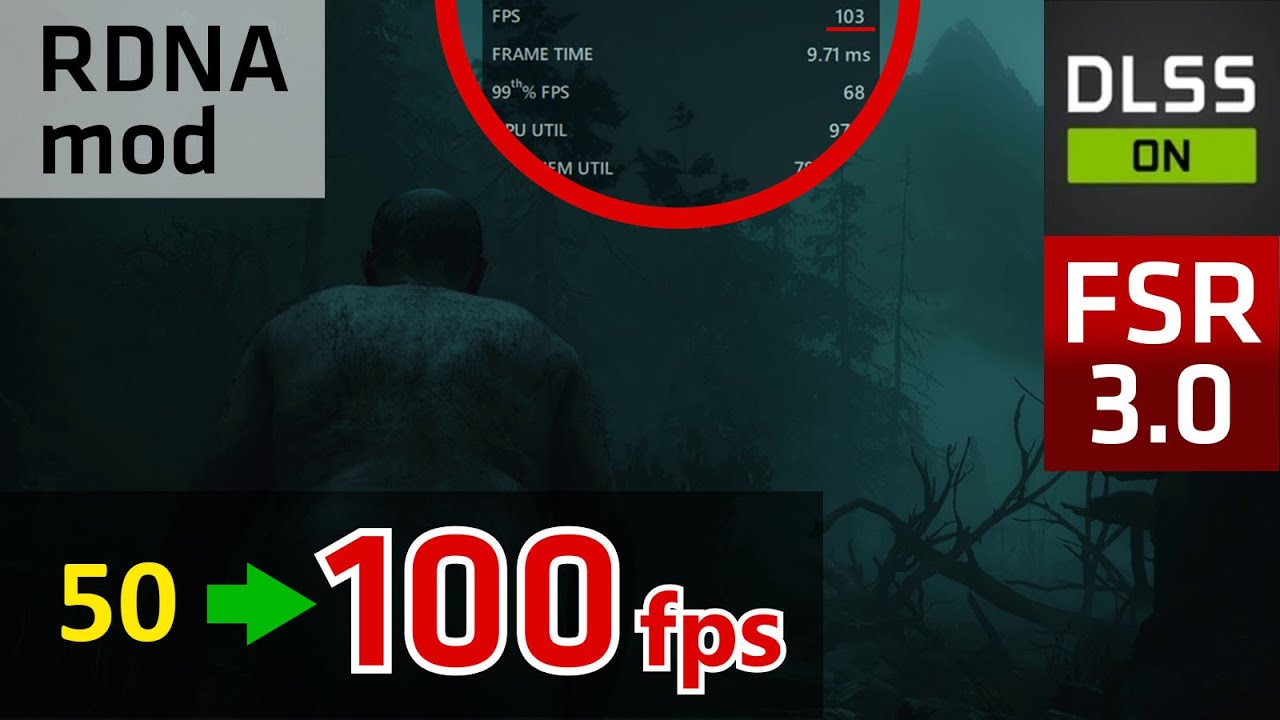 Frame Generation on AMD: Nukem's DLSSG-TO-FSR3 in Alan Wake 2 on Radeon RX 6650XT with DLSS Enabler