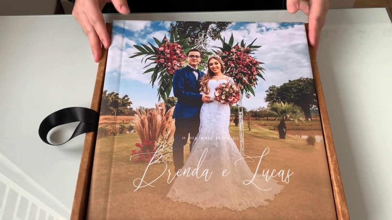 DEMOSTRATIVO ÁLBUM DE CASAMENTO 30X30 CAPA FOTOGRÁFICA