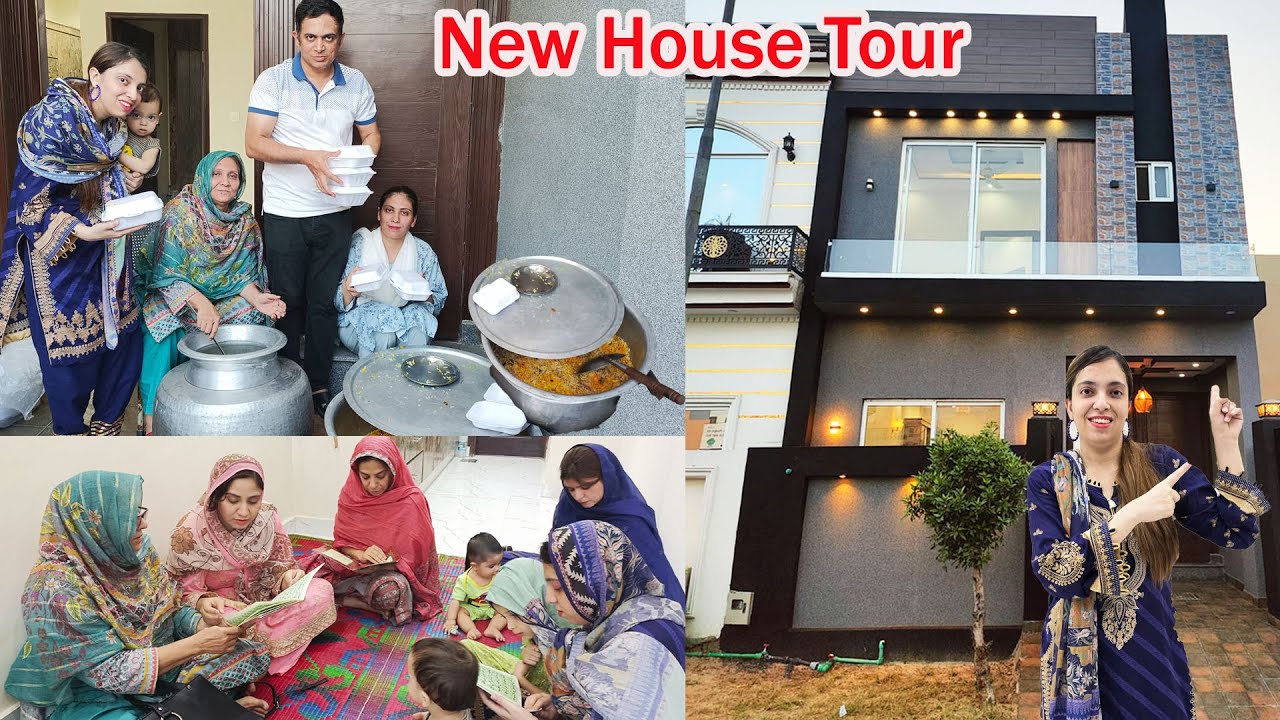 New Ghar Ka Complete Tour | New Ghar Ki Khushi Me Daighy Pakwai Or Neighbours Me Banti | Momina Ali