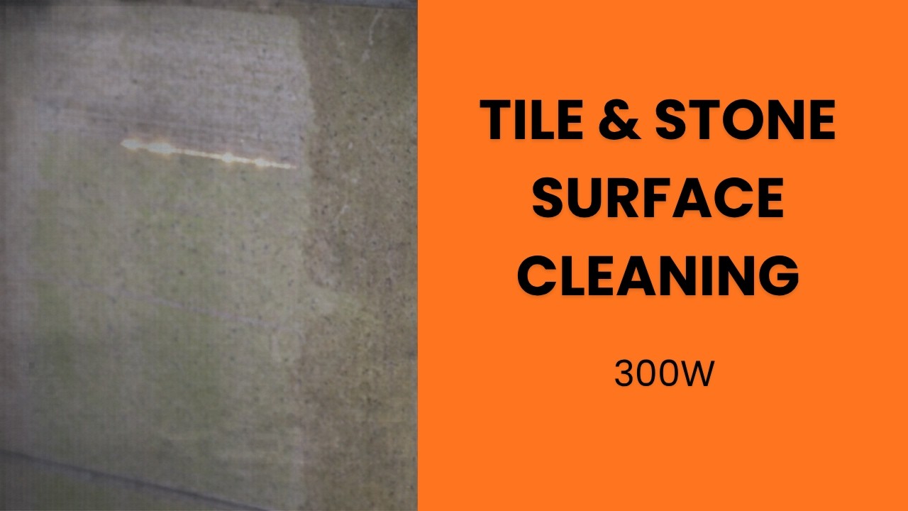 Laser Cleaning Demo &ndash; Tile and Stone Surface Cleaning (300W)