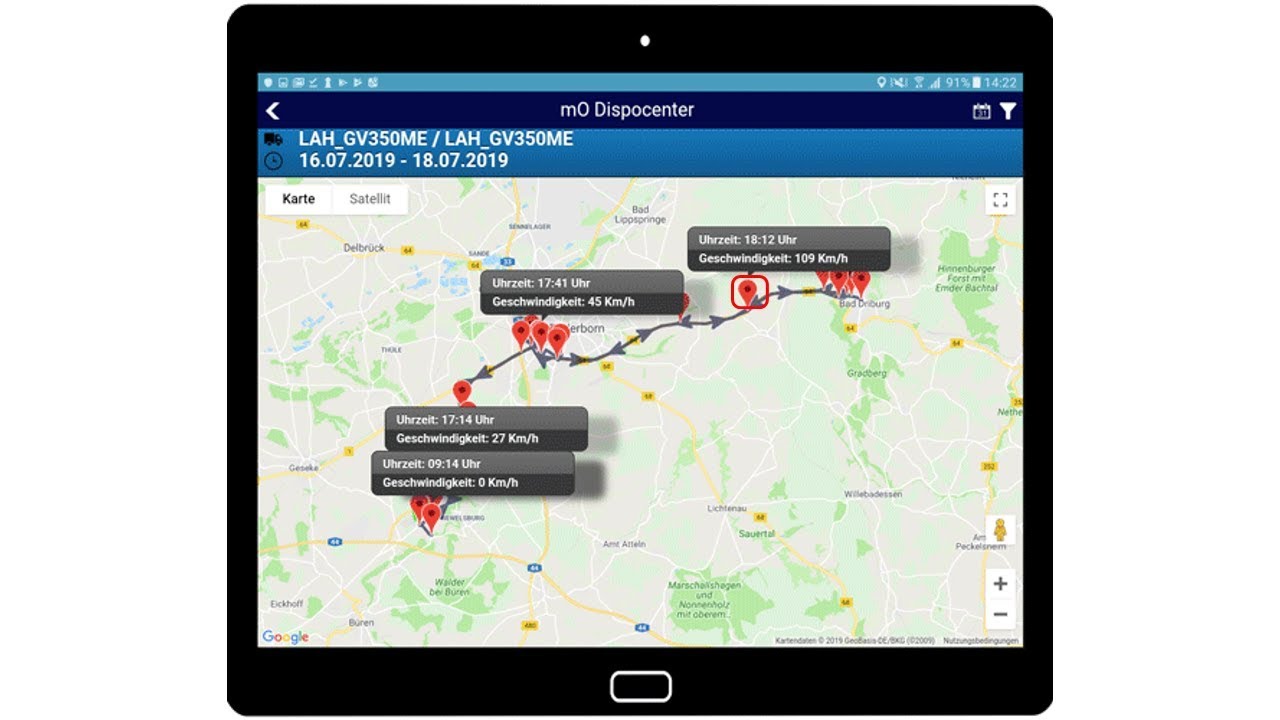 Fahrzeugortung App | GPS Ortung | Unternehmenssteuerung | Koordination der Mitarbeiter