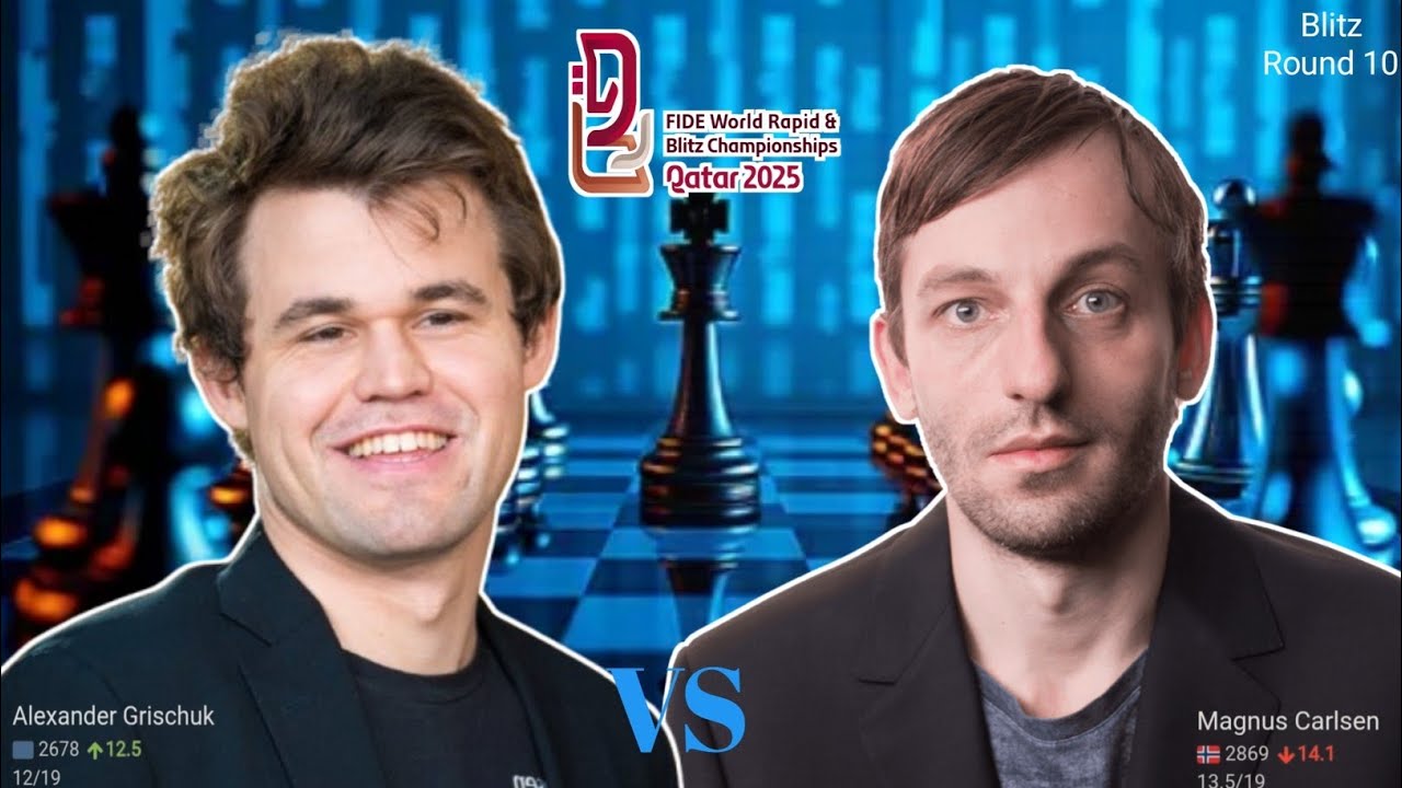 World Blitz!! Alexander Grischuk vs Magnus Carlsen in match FIDE World Blitz Championship