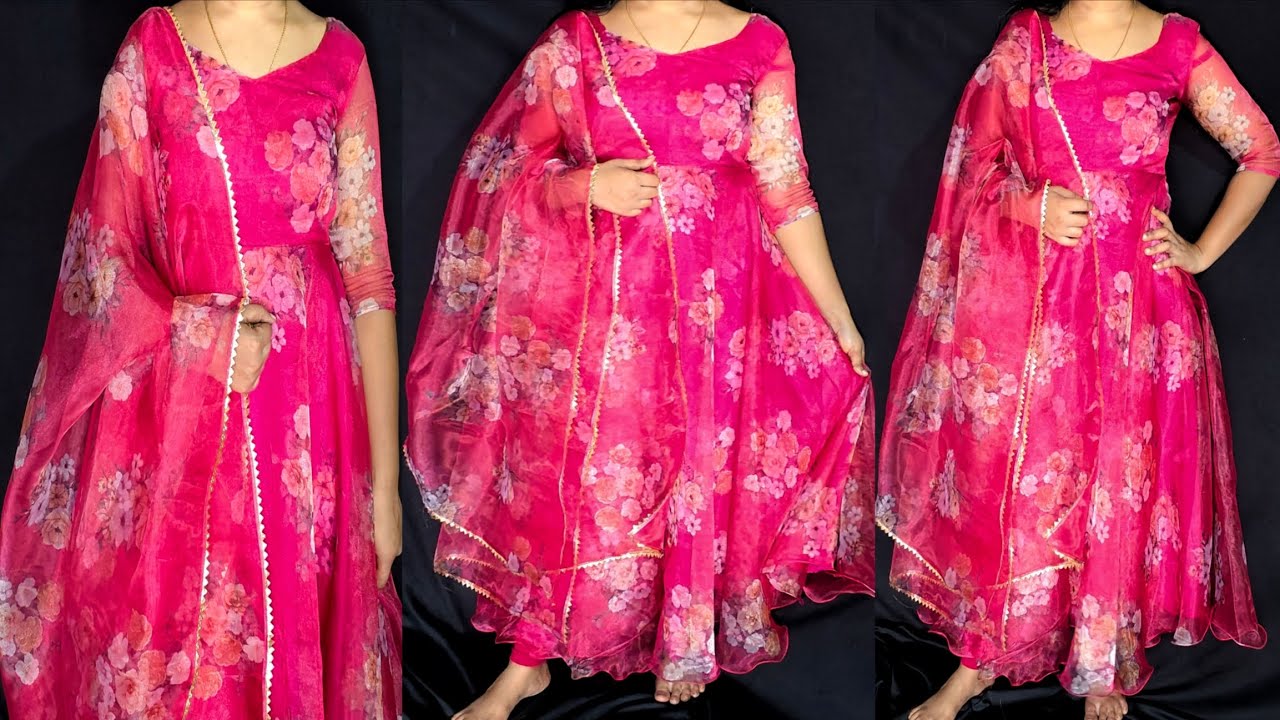Organza frock cutting and stitching kannada||frock cutting and stitching kannada