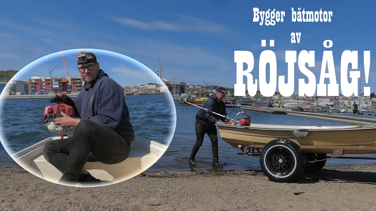 Jag byggde en båtmotor av en Röjsåg