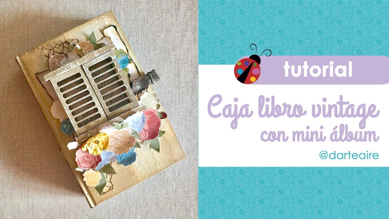 Caja libro vintage | Manualidades con libros viejos paso a paso