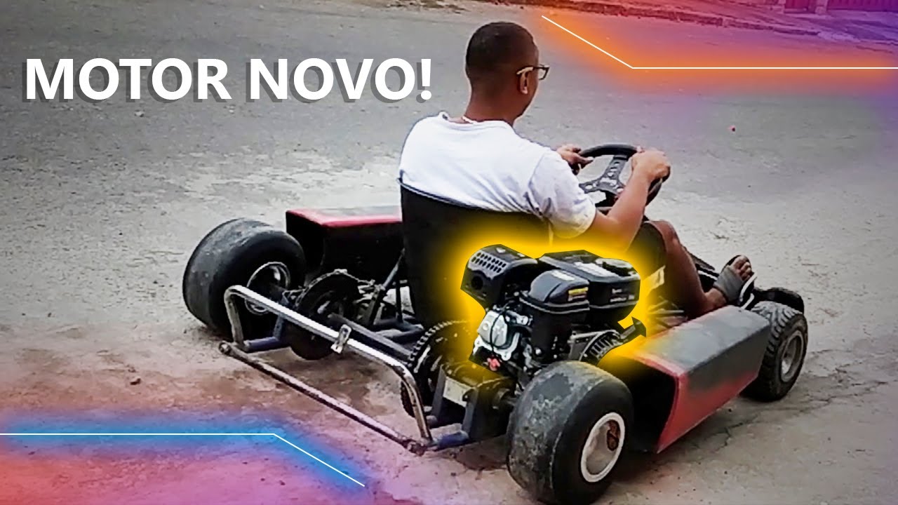 TURBINEI O KART COM UM MOTOR 2X MAIS POTENTE! Projeto Mario Kart #6
