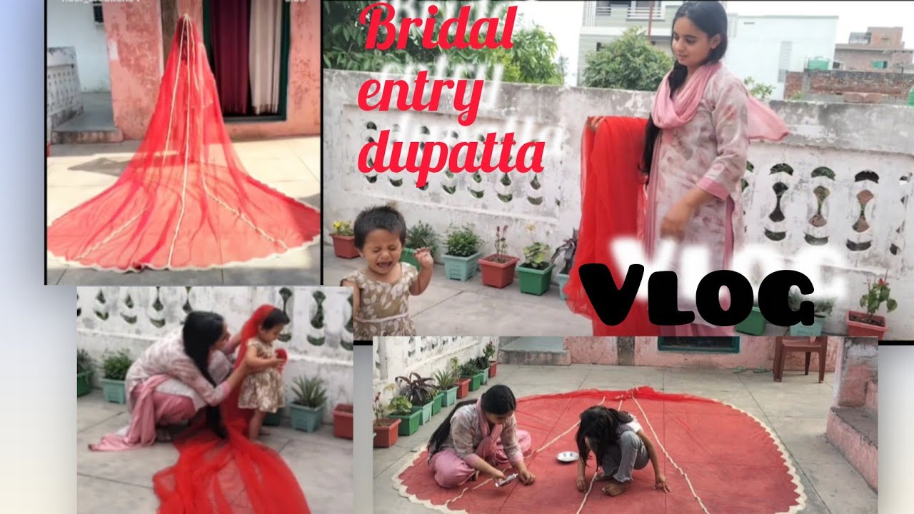 Mahenoor Rana's Vlog II Bridal entry dupatta II Yusra ki bachchi ne kiya naak me dum 😝😳