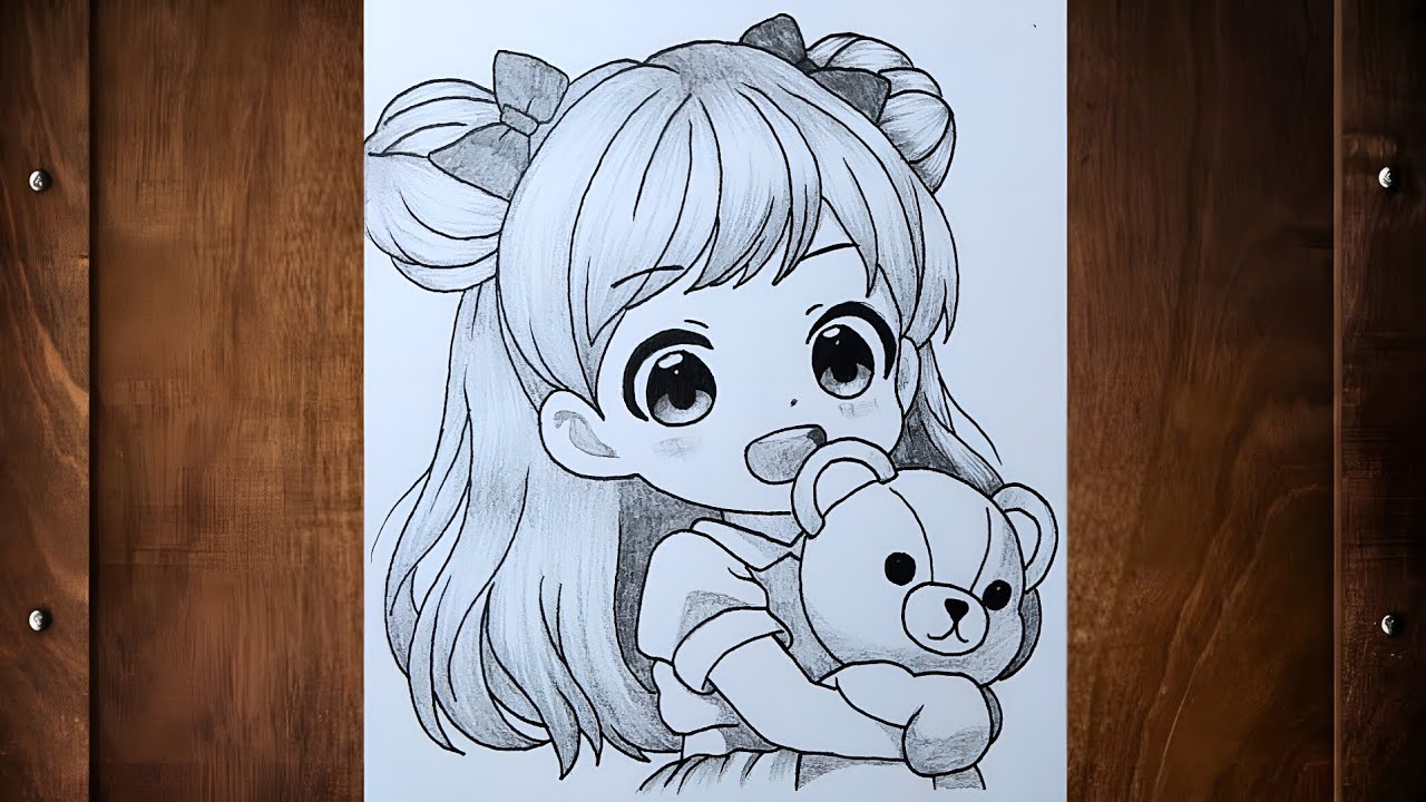 Easy anime drawing step by step || How to draw cute anime characters