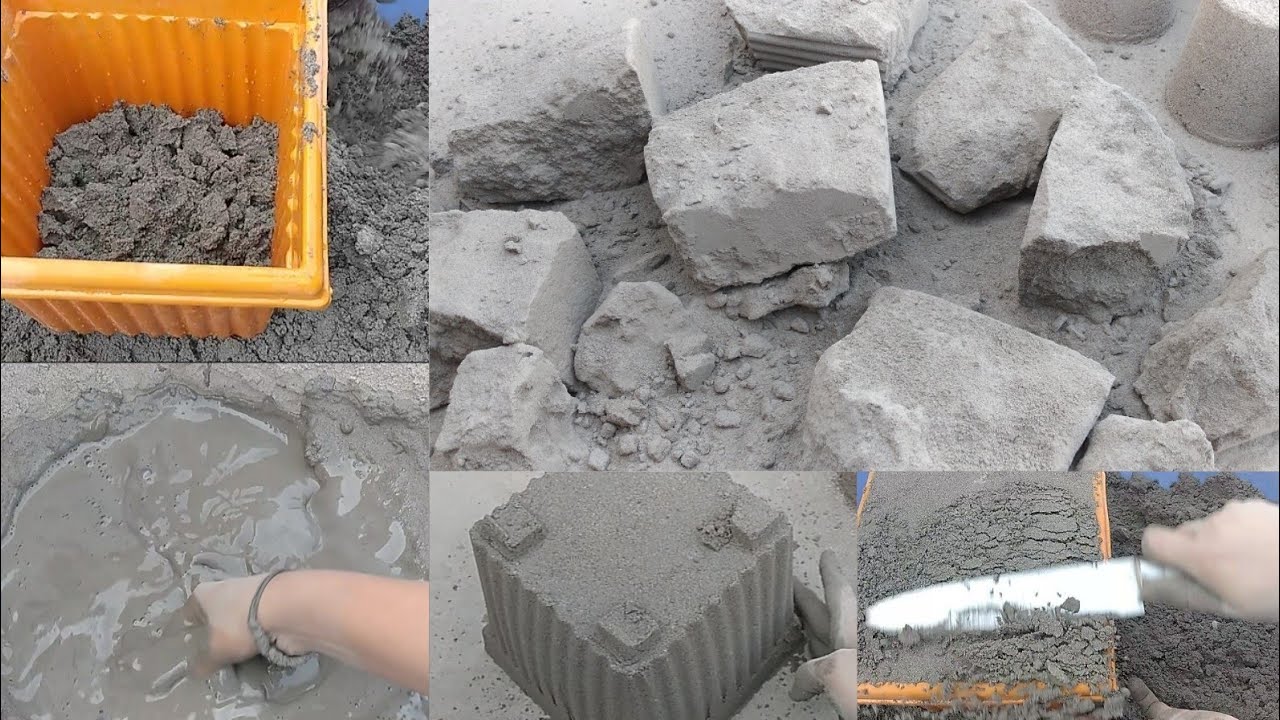DIY: Home made big chunks of sand cement very easily 😍|| how to make big chunks at home step by step