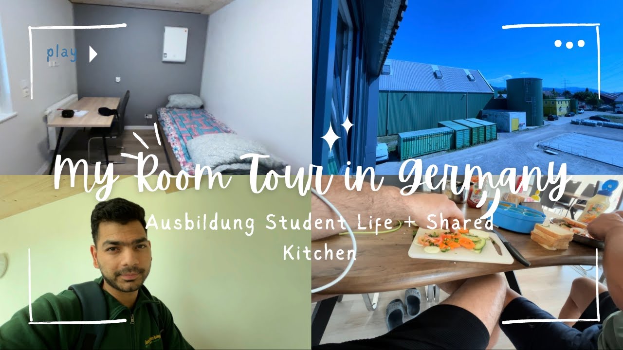 My Room Tour in Germany 🇩🇪 | Ausbildung Student Life + Shared Kitchen