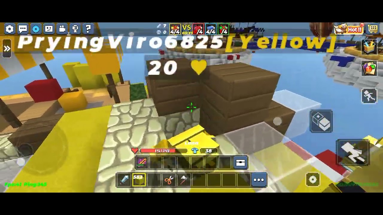 Jugando blockman pero SIN MORIR! En BebWars 
