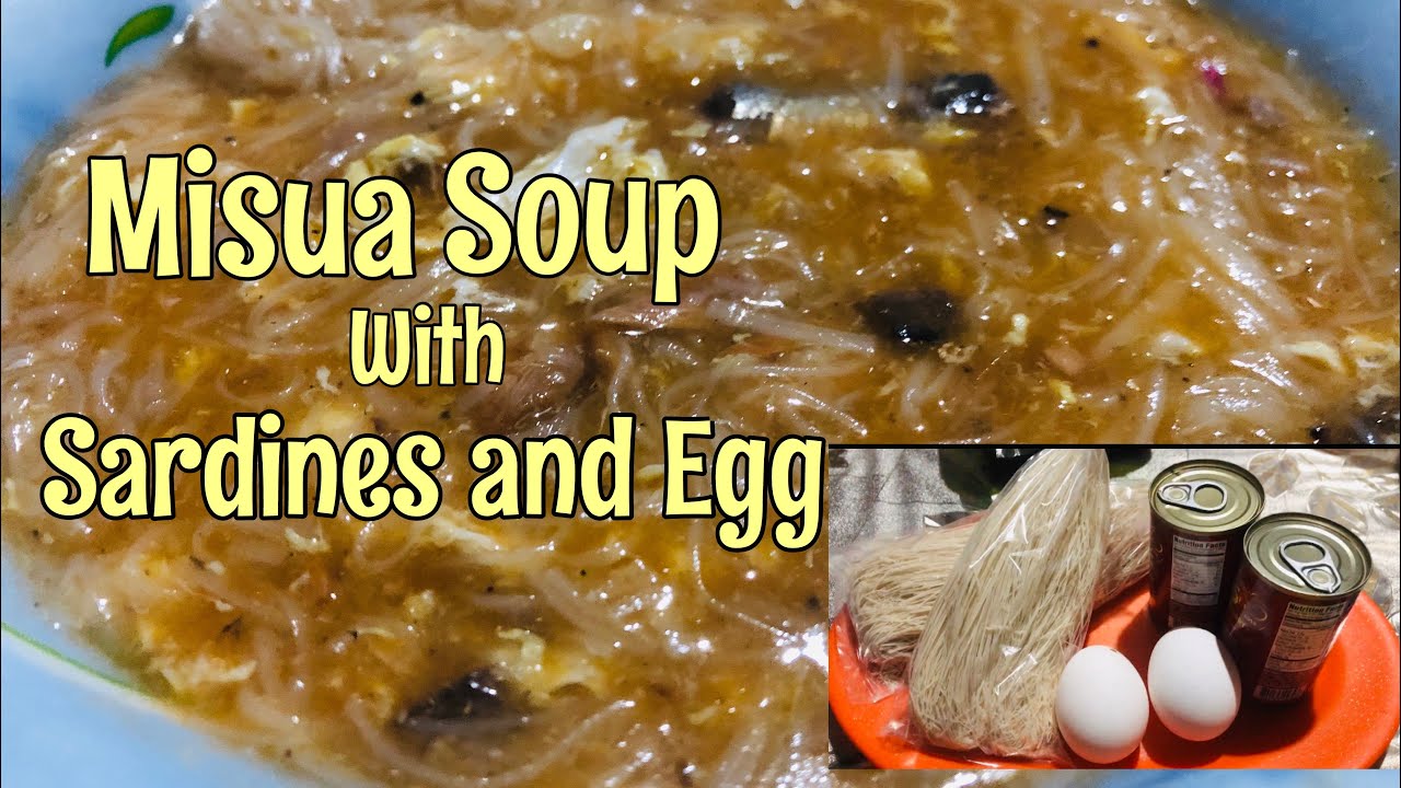 MISUA SOUP WITH SARDINES AND EGG | Easy to cook | Lutong bisaya