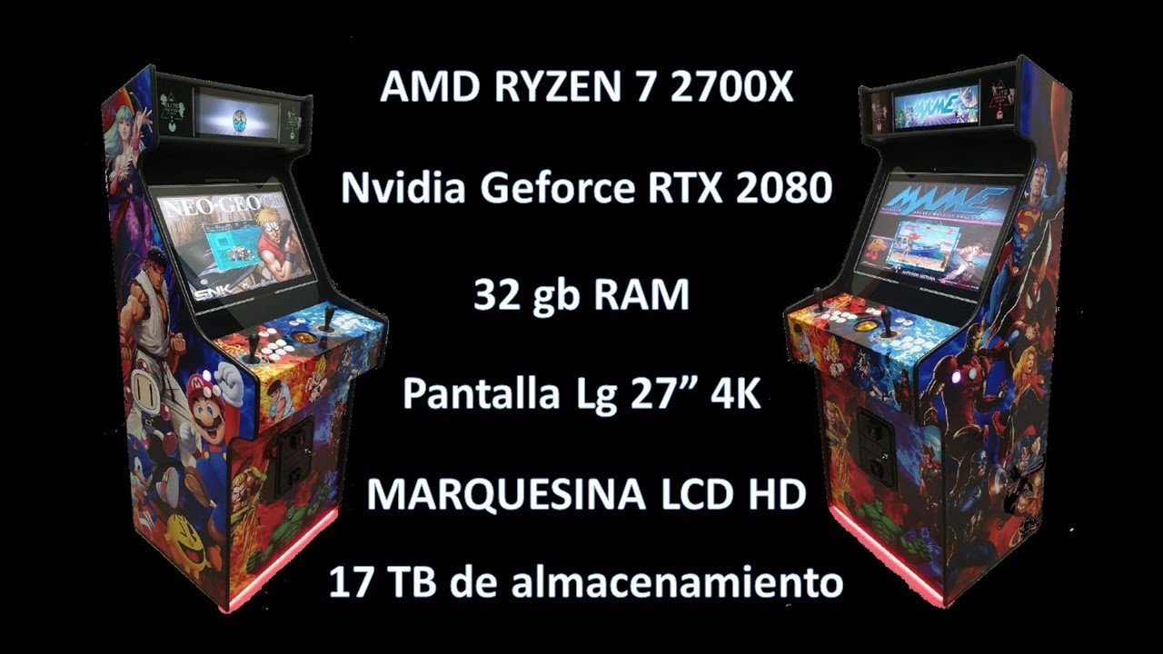 BRICOGAME Máquina Recreativa Keyboy Elite con temática Marvel Vs Mame By M@rbros
