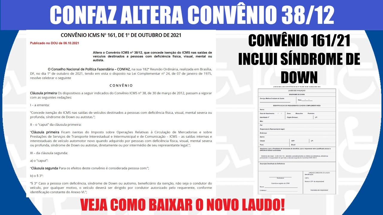 Confaz inclui nova patologia e Laudo Médico no Convênio 38/12
