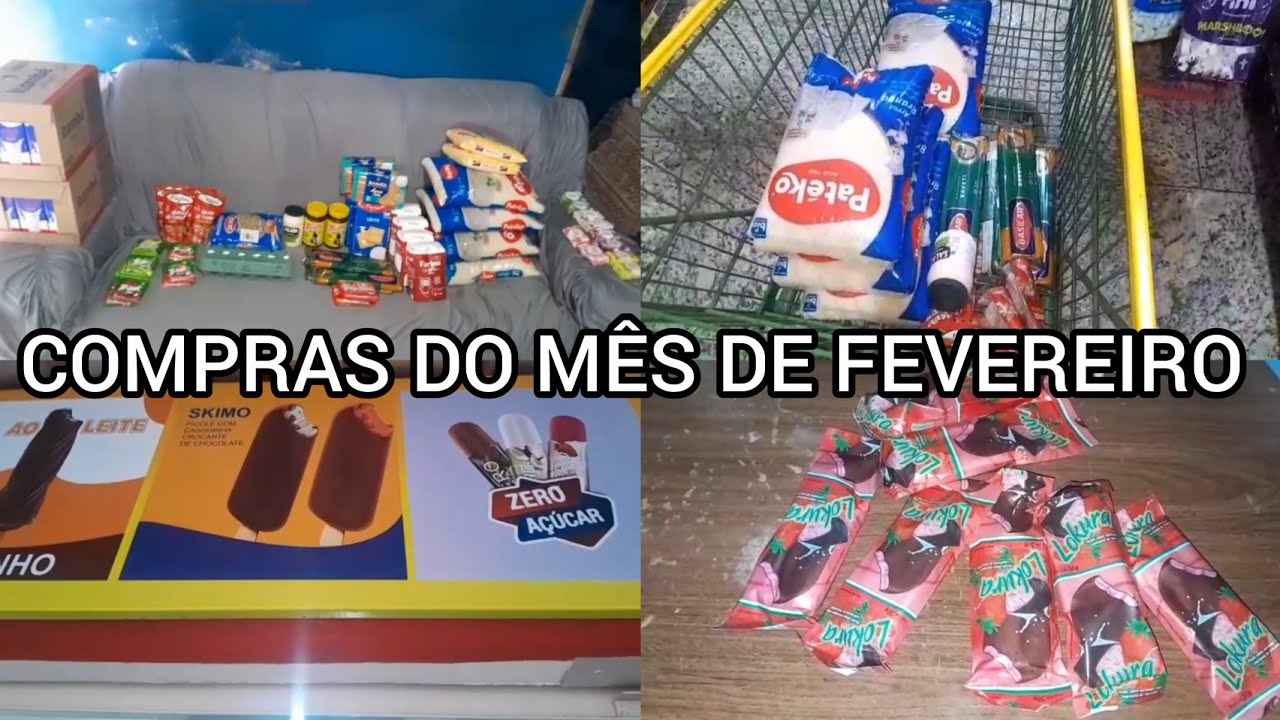 COMPRAS DO MÊS DE FEVEREIRO/ FUI NA SORVETERIA 