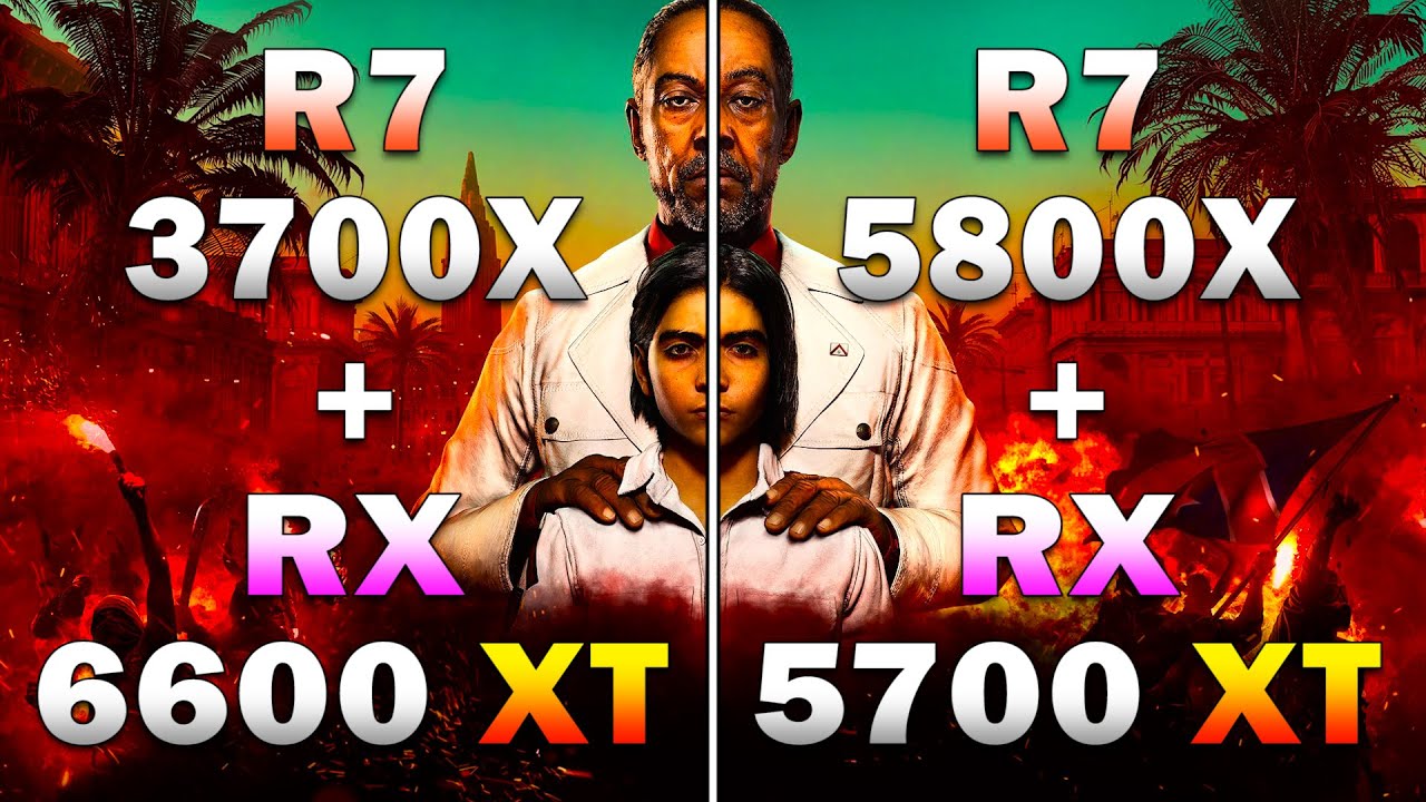 Ryzen 7 3700X + RX 6600 XT vs Ryzen 7 5800X + RX 5700 XT | PC Gaming Tested