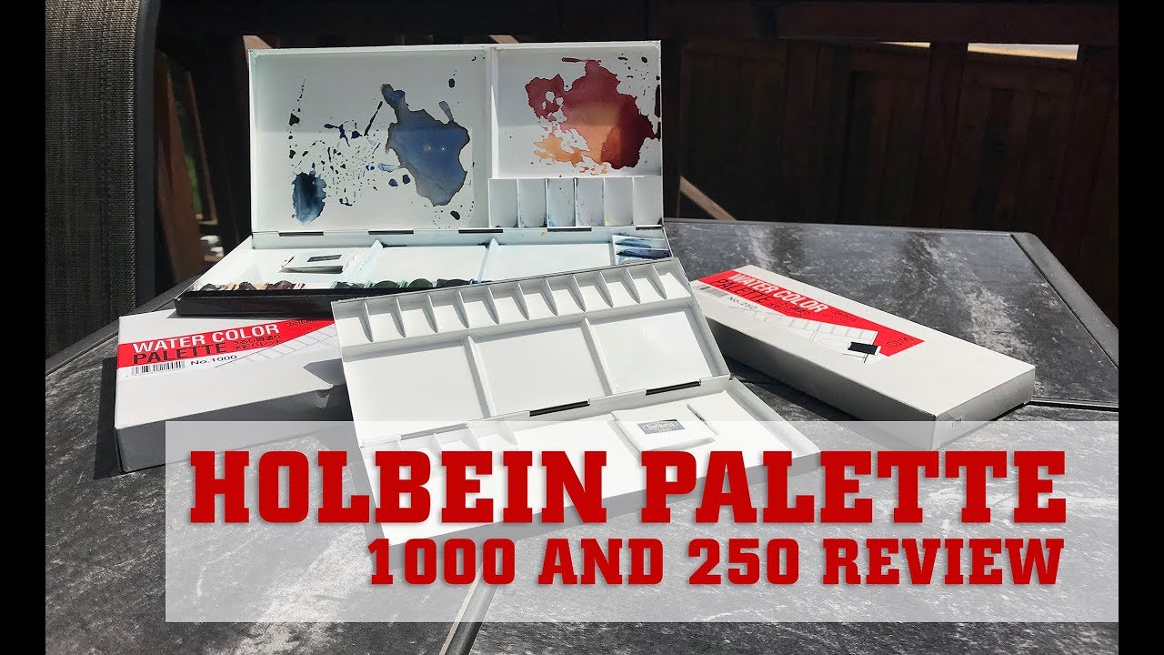 Holbein Watercolor Palette 1000 and 250 Review