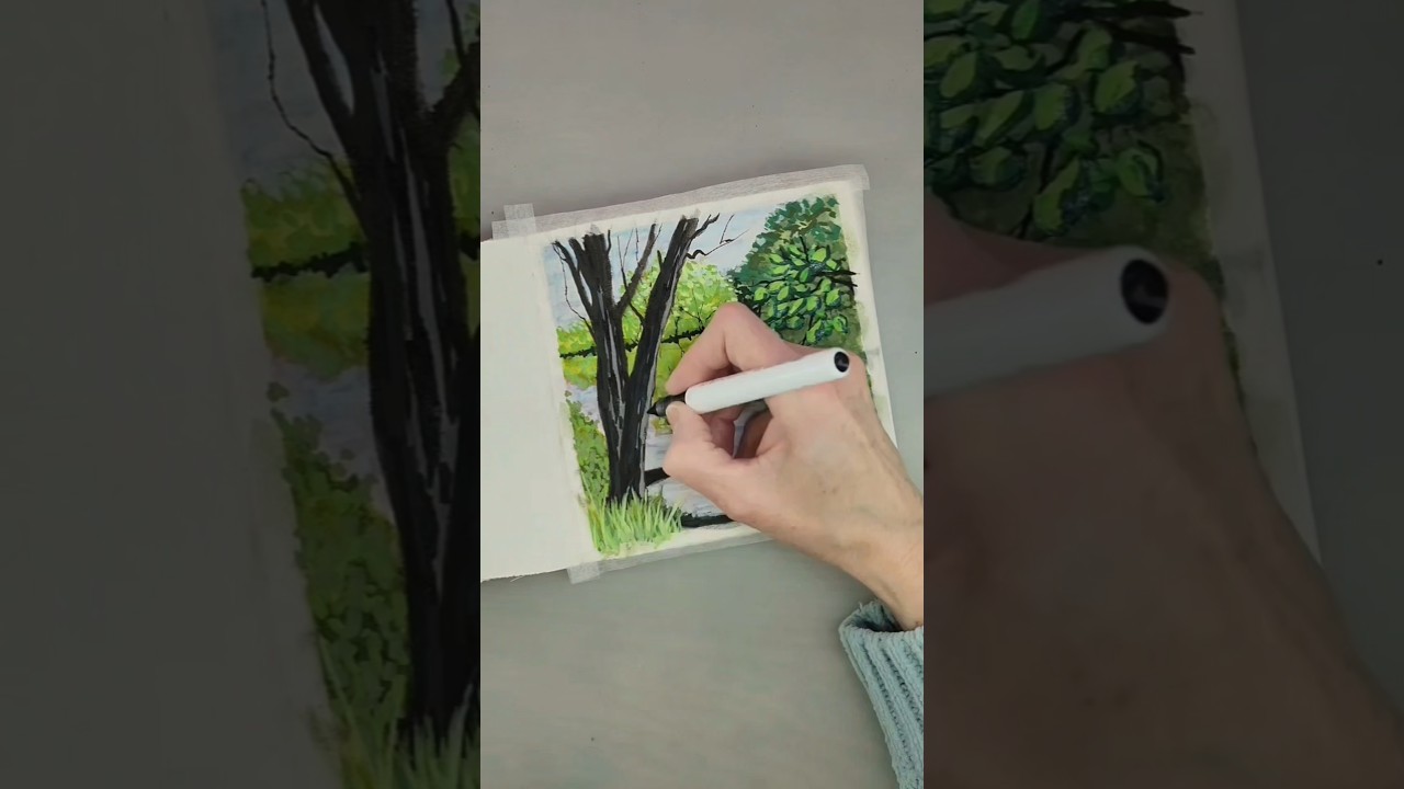 Tombows, acrylic markers, and Luminance pencils! #tombowbrushpen #acrylicmarker