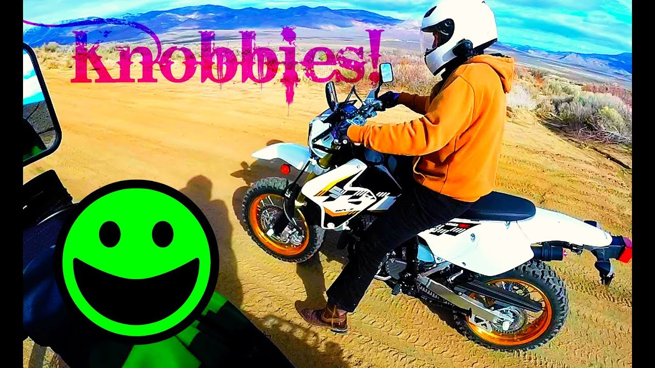 knobbies on a 2015 Suzuki DRZ400SM supermoto
