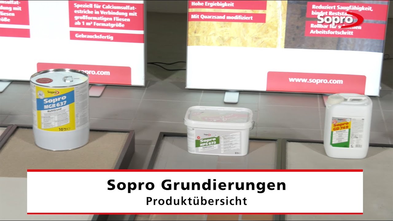Sopro Grundierungen - Produktübersicht