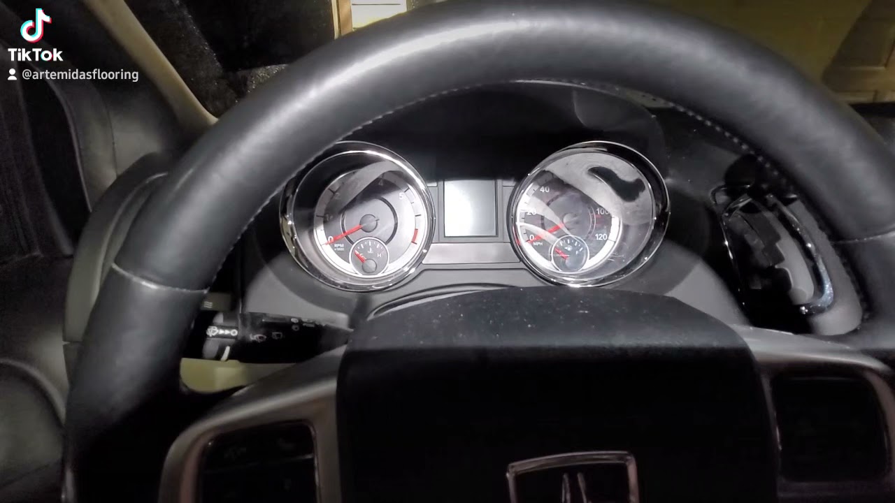 how to reset oil change indicator on dodge caravan 2017 / как сбросить индикатор замены масла.