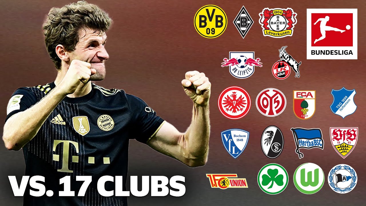 Thomas M&uuml;ller | Best 17 Goals vs. 17 Clubs