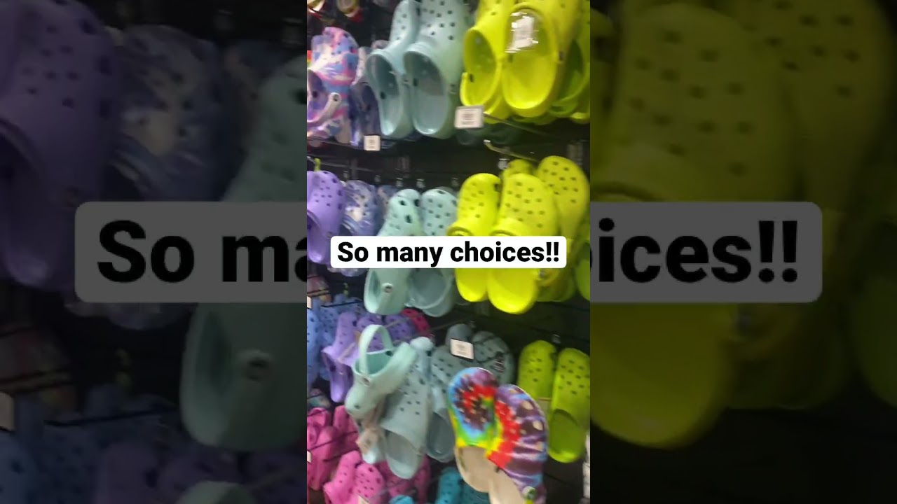 Shopping for a new pair of Crocs. #shorts #crocs #shoes #shoelife #kids #dickssportinggoods #why