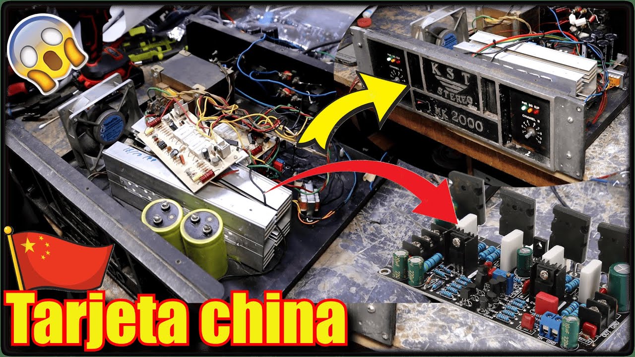 Revivimos un amplificador🔊  con una tarjeta china 😲‼️ // TARJETA DE 300 WATTS