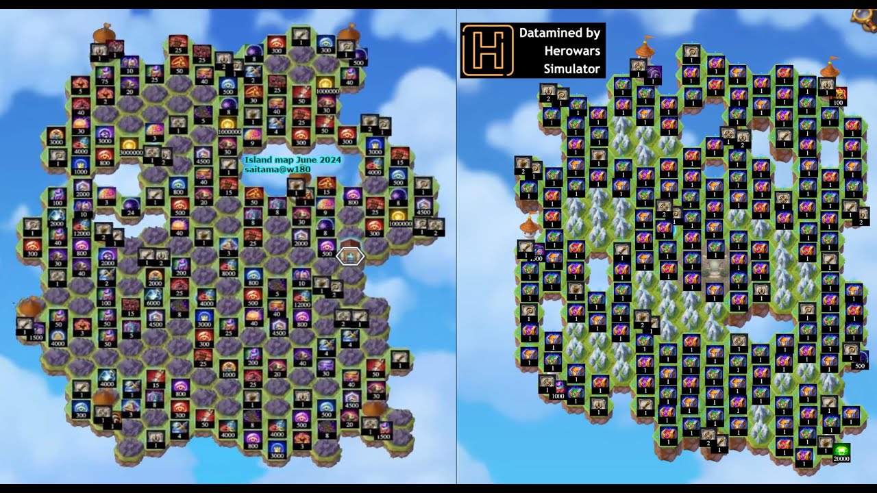 BEST SHORTEST PATH OF JUNE+JULY'24 MYSTERIOUS ISLAND MAP | HERO WARS FB & WEB