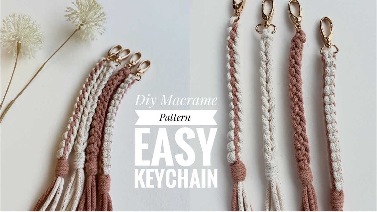 DIY Macrame Keychain/Easy Macrame Pattern For Beginners/Łatwy Brelok ze sznurka