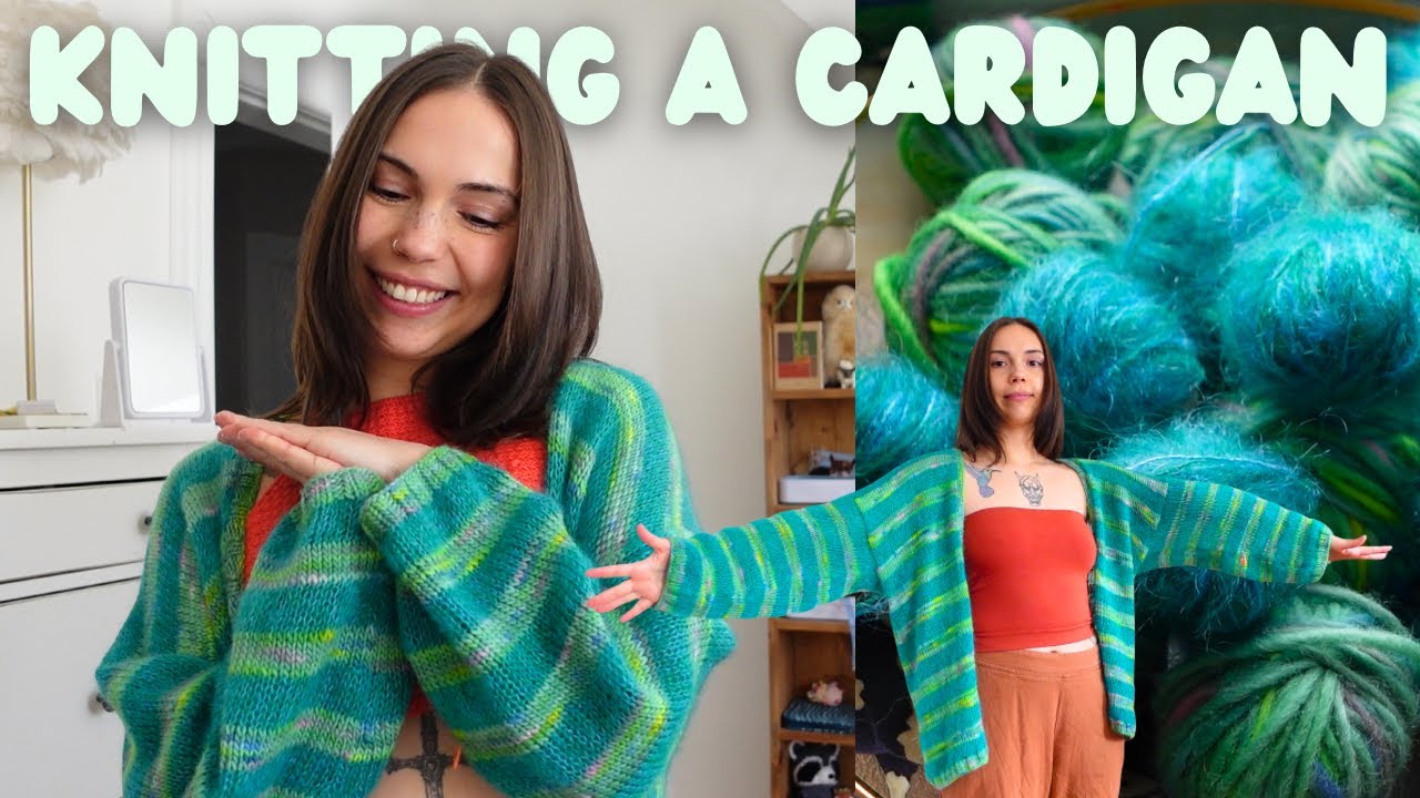 I made a cardigan on my knitting machine ~ it was chaotic