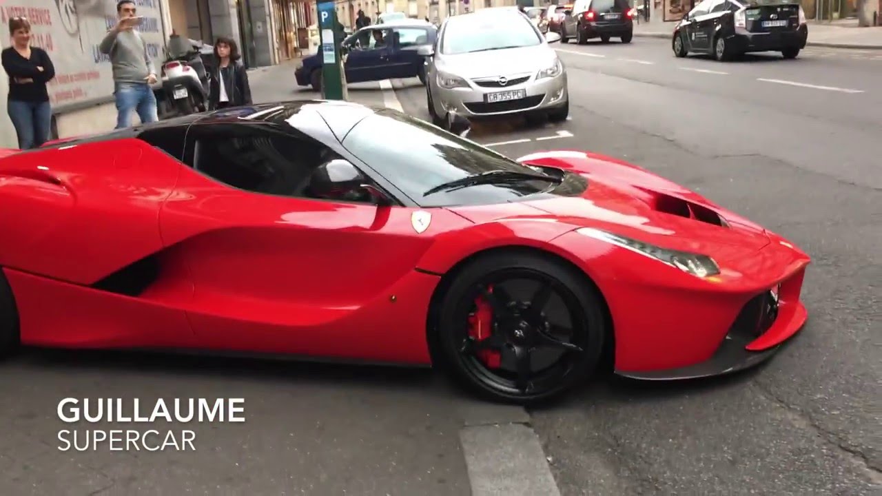 Ferrari LaFerrari in Paris ! Start Up, Sound, On The Road !