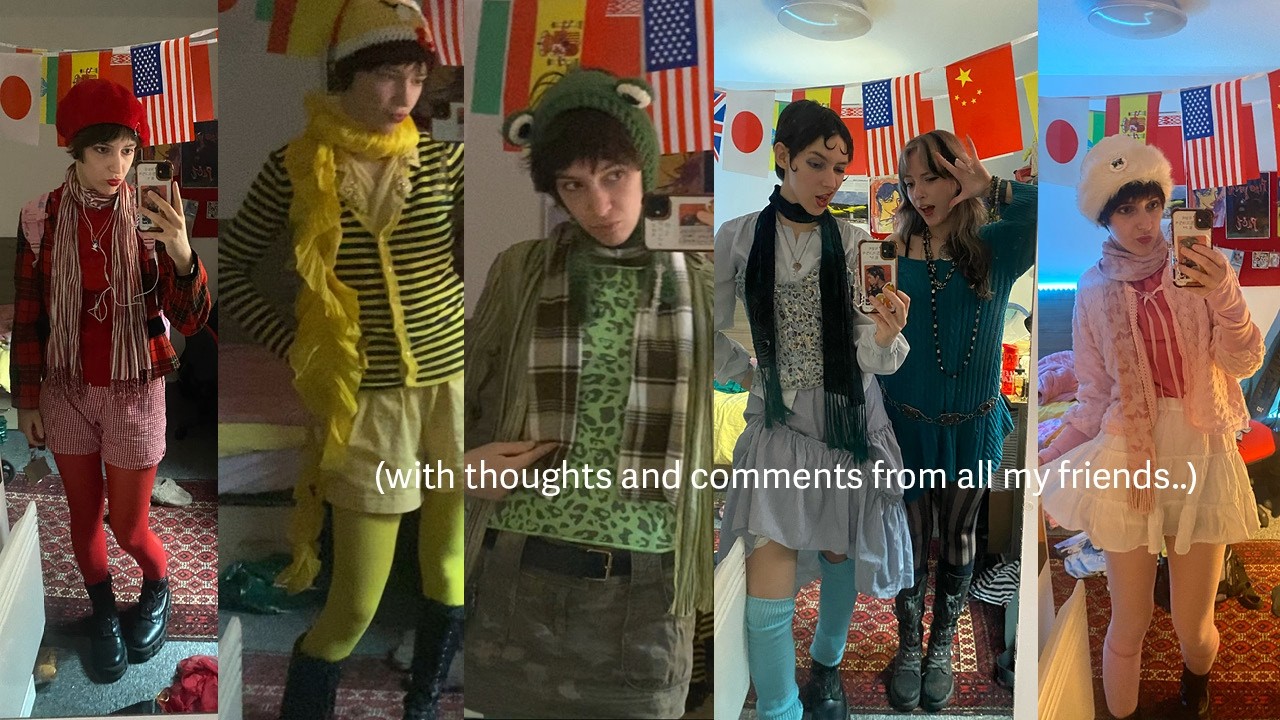 fully monochromatic week of outfits!! (I wore a different colour each day challenge)