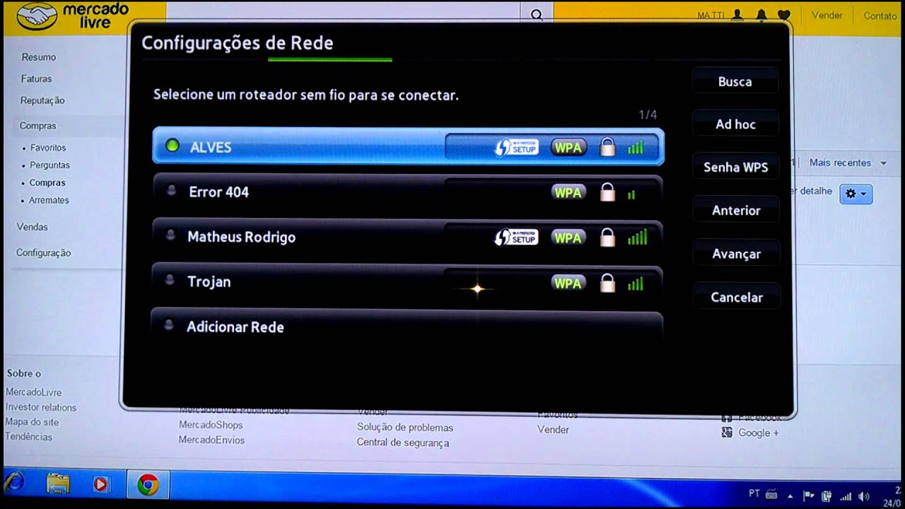 Configuração Adaptador wifi smart tv samsung