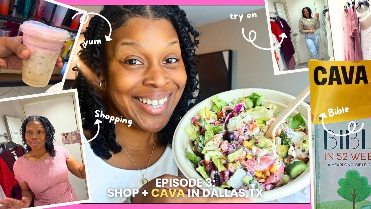Eat + Shop in Dallas, Tx | Trying CAVA for the 1st Time | Christian Solo Travel Vlog