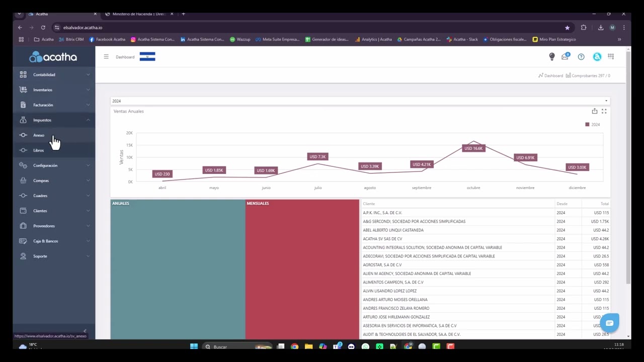 🇸🇻 Descarga el CVS de Ventas y carga directo en Hacienda- Acatha Sistema Contable