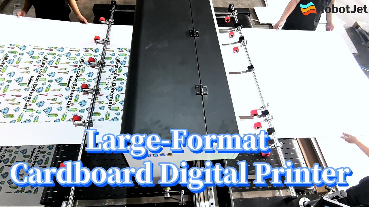 Corrugated Cardboard Large-Format Single-Pass Digital Printer! #cardboard #printing #carton #print
