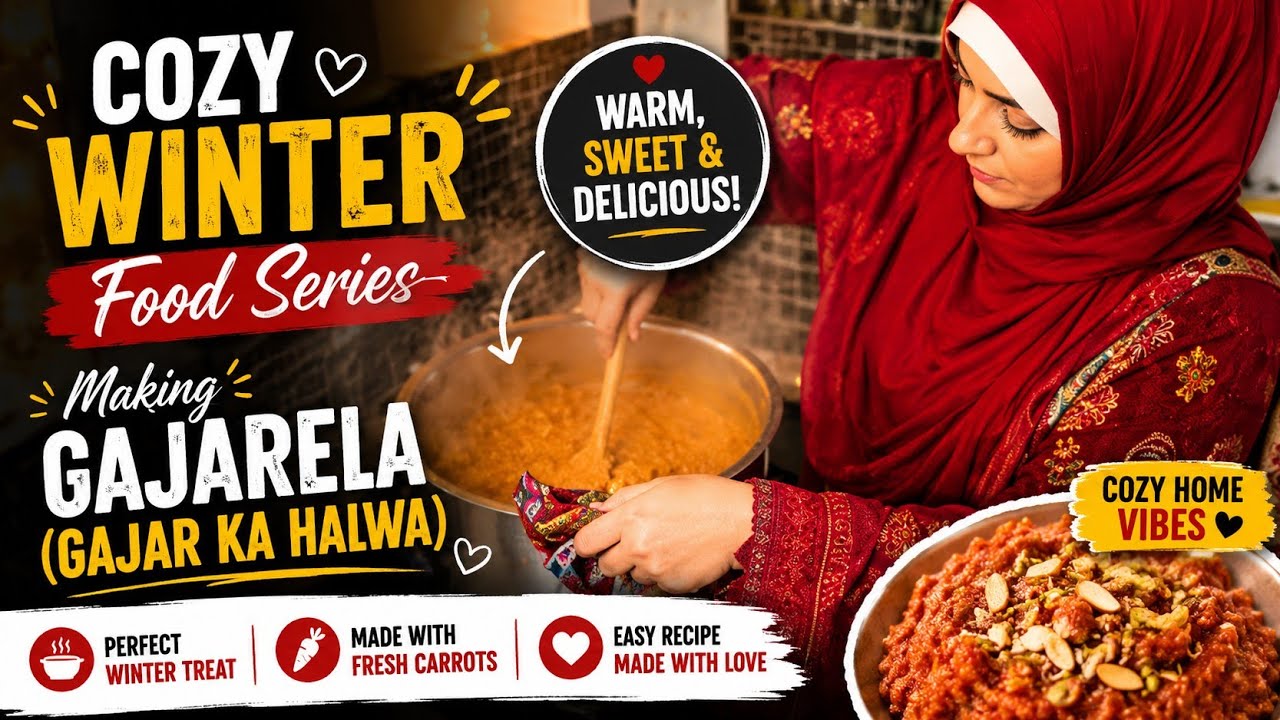 Cozy Winter Food Series Making Gajarela (Gajar Ka Halwa) with Dad!