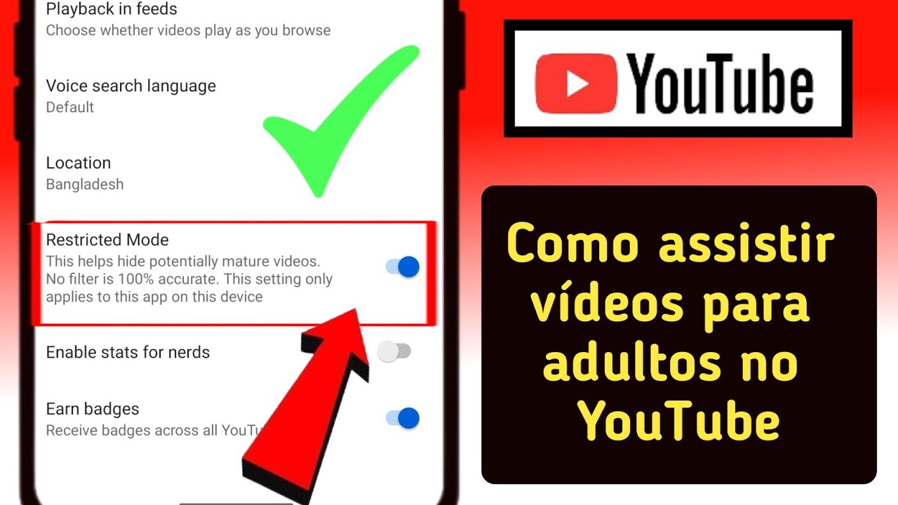 Como assistir a v&iacute;deos adultos no YouTube