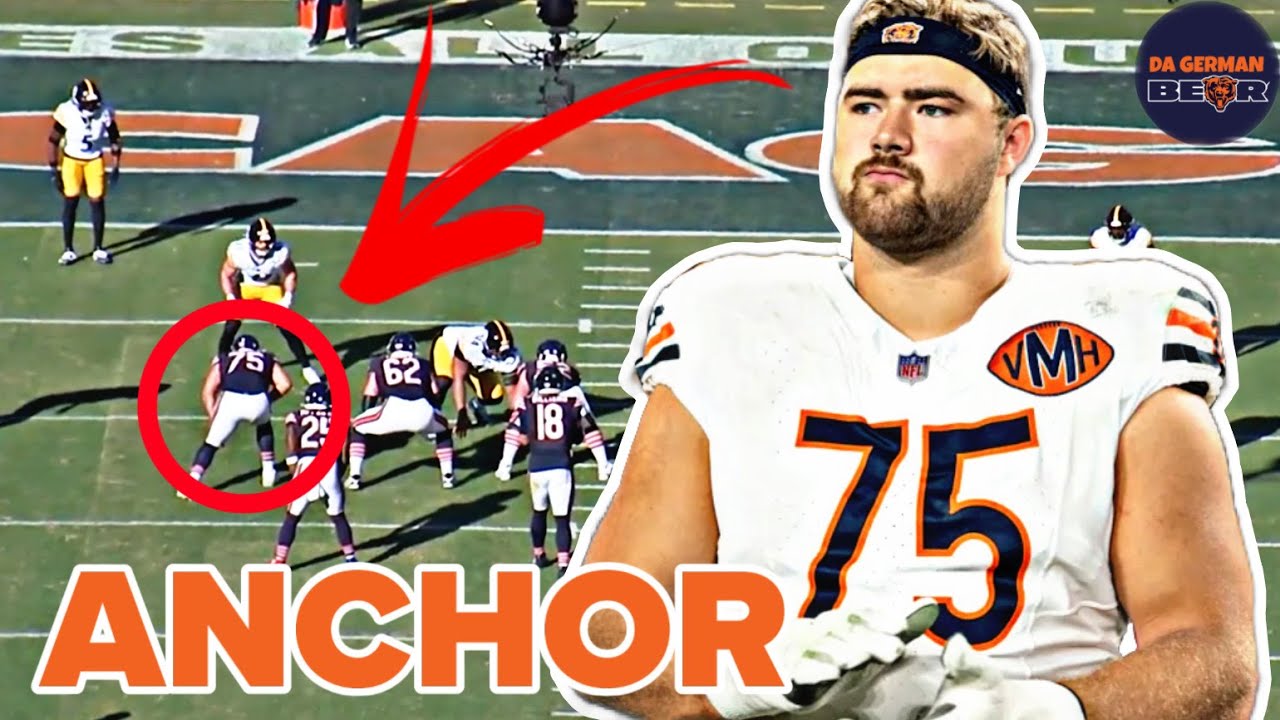 NEW STARTING LT!? Ozzy Trapilo Week 12 Film Analysis || Bears vs Steelers