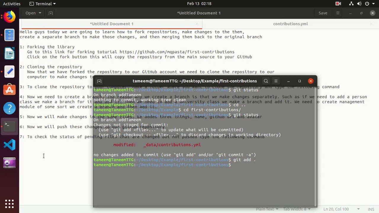 Forking GitHub Repository and then merging with master