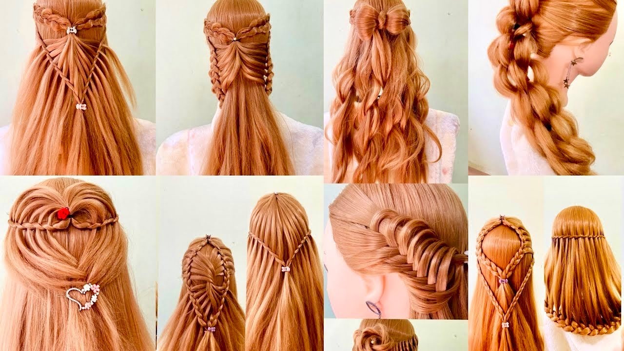 Easy cutie Hairstyles🦋/partyhairstyl/waterfallhaorstyle/hairstyle/frenchbaidhairstyle//easyhairstyle