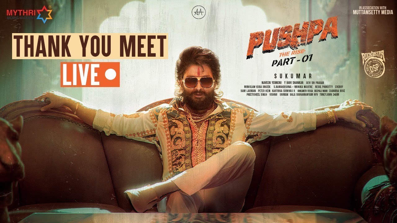 Live : Pushpa Thank You Meet | Allu Arjun, Rashmika, Sukumar, DSP, Fahadh Faasil | Shreyas Media