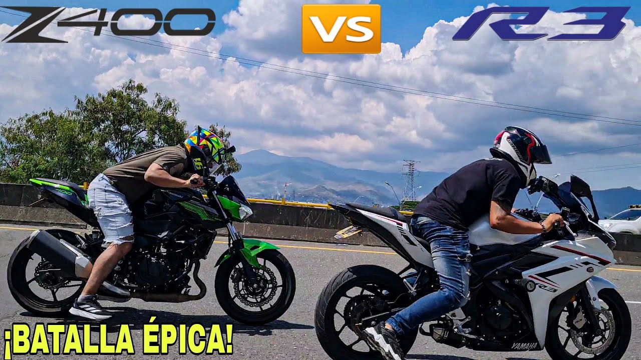 Kawasaki Z400 VS Yamaha R3 ¡La Brutal Batalla!😱 Drag Race 🏍🚀