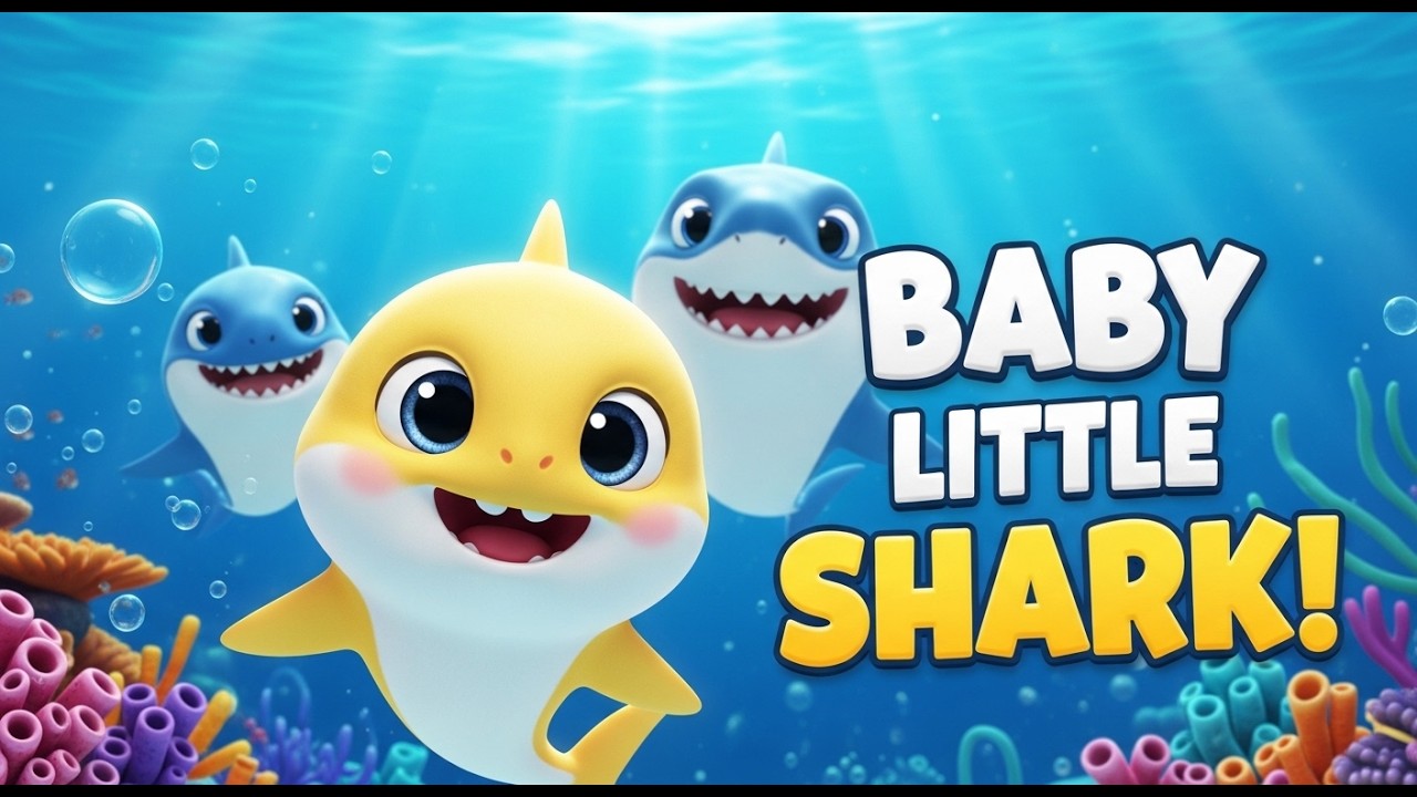 Baby Little Shark 🦈 | Fun Kids Song | Nursery Rhyme for Children | 3D Cartoon Animation | Baby Songs