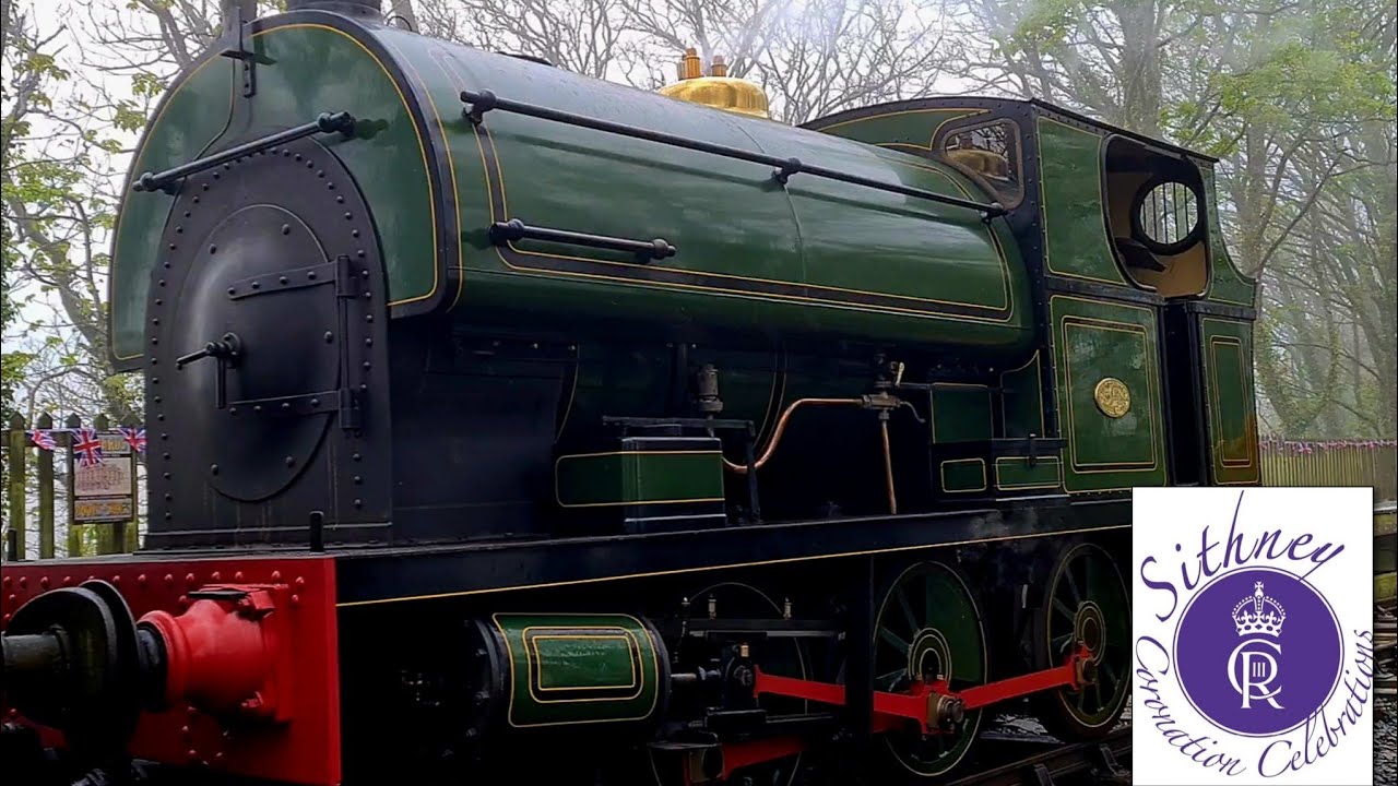 Helston Railway,  wet & misty Steam trip up to Sithney Coronation Celebrations at Truthall Field.