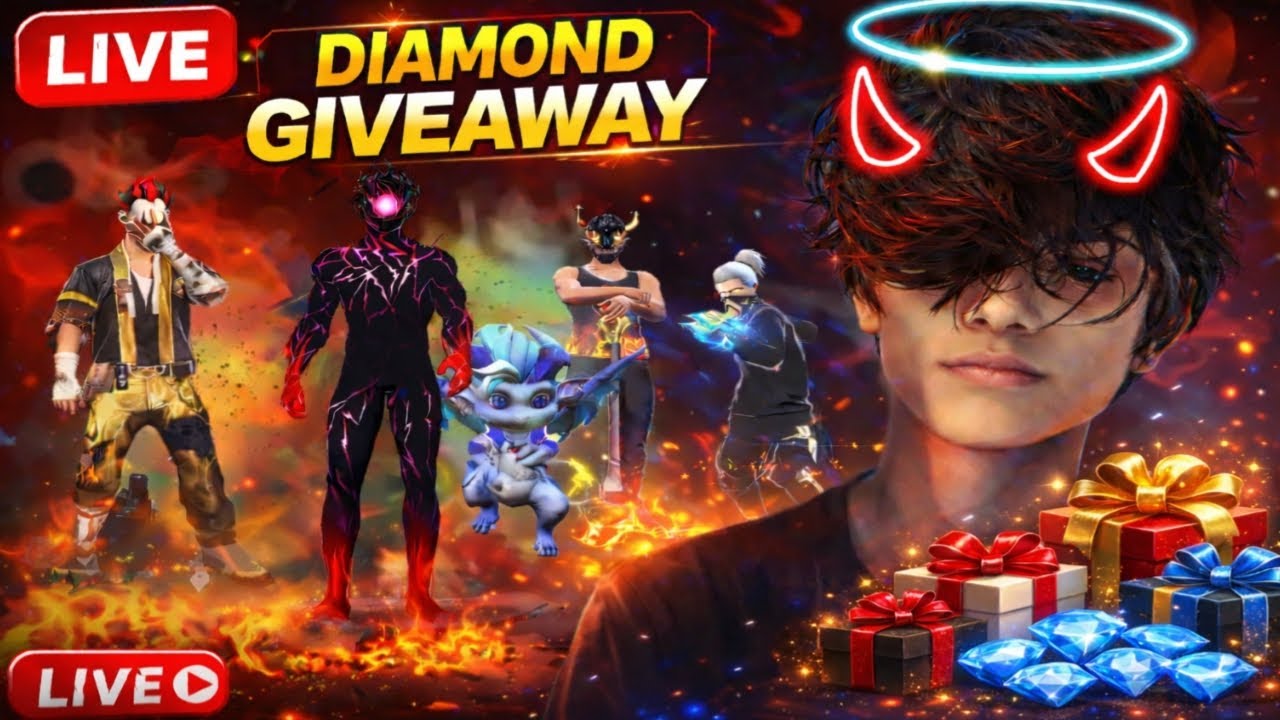 [🔴Live]  💎 10000 DIAMONDS GIVEAWAY! Sabko milega? | Garena Free Fire Live 🎮