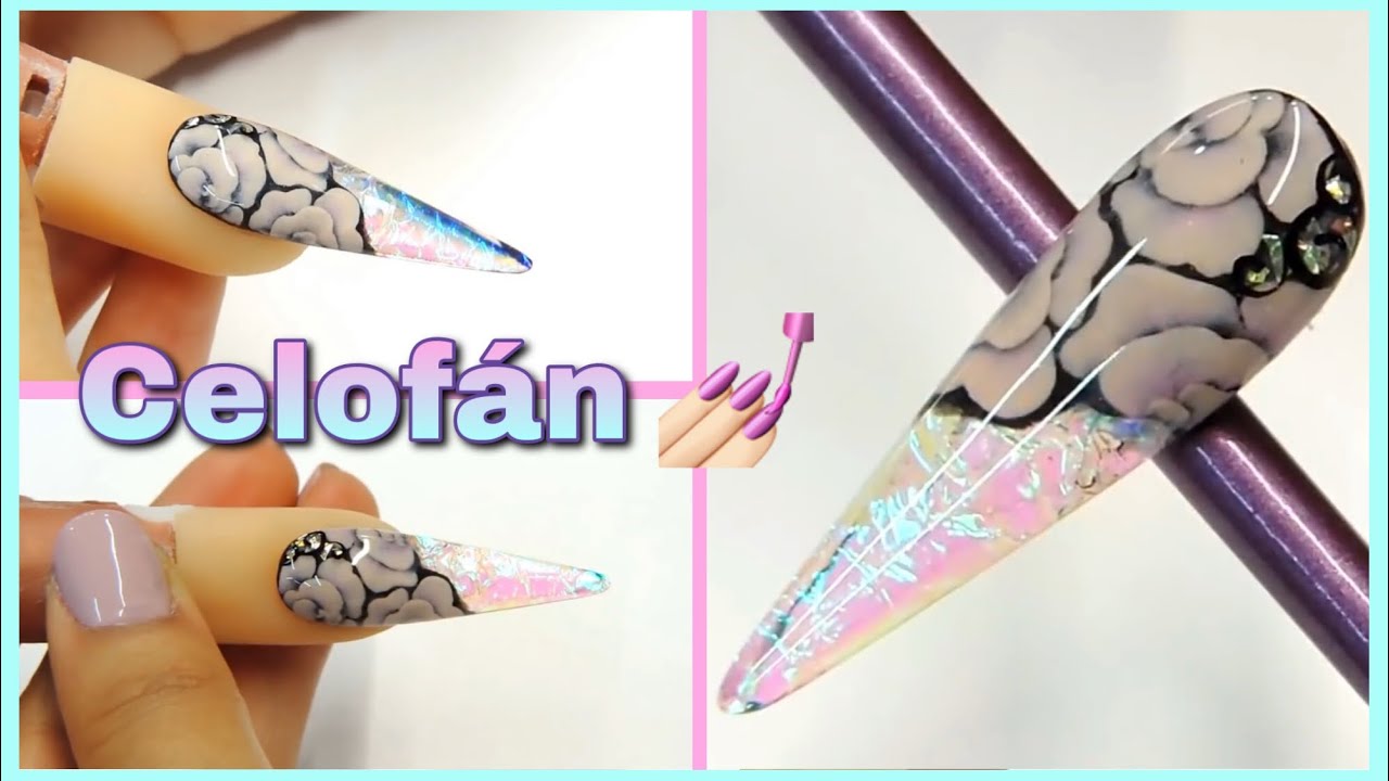 💖Decora tus Uñas con Celofan y aprende a realizar ROSAS en 3D