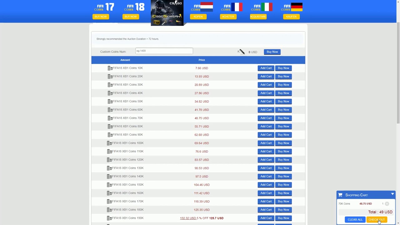Wie kaufe ich FIFA 18 Coins (FIFA 18 M&uuml;nzen) auf FIFAAH.COM?